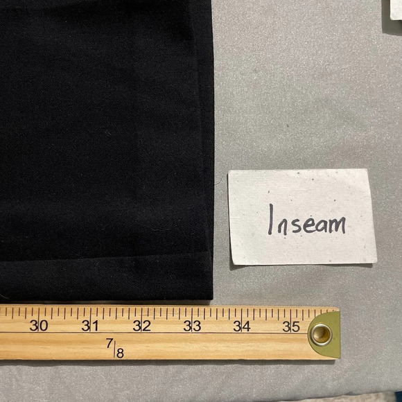 Maurices Trousers Size 15 16 Long Black Wide Leg Flare Pants Y2K Office Goth - Picture 11 of 12